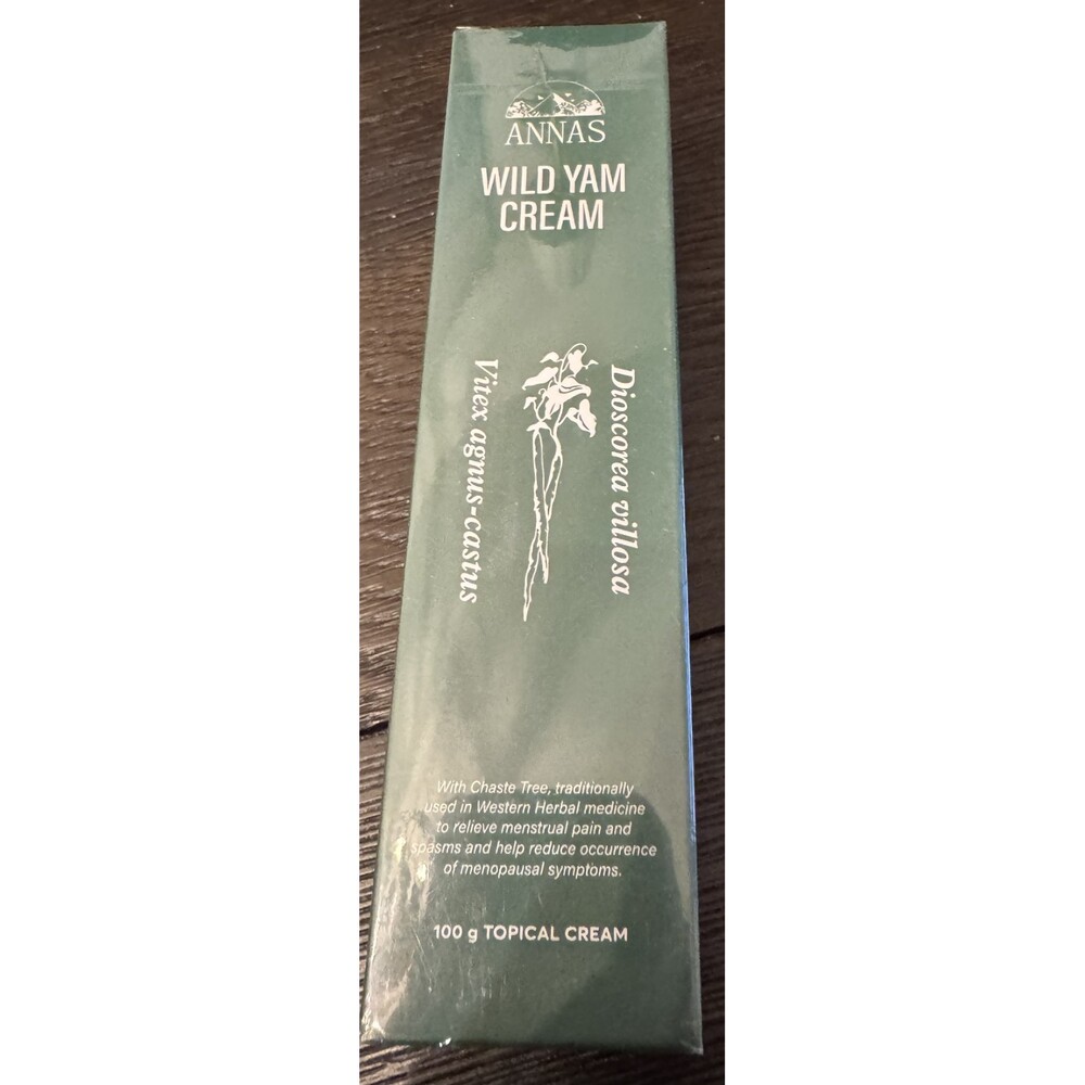 New Annas Wild Yam Topical Cream Menopause 100g Exp 3/25/28